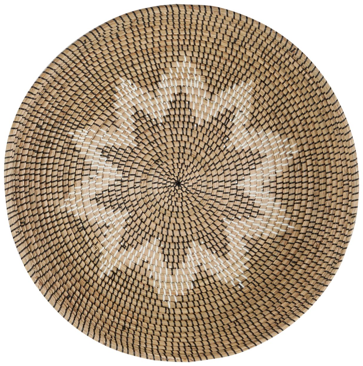 Image 5 Brown and Beige Star Seagrass 3-Piece Round Wall Art Set more views