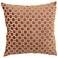 Brown and White Fabric 18" Square Decorative Pillow