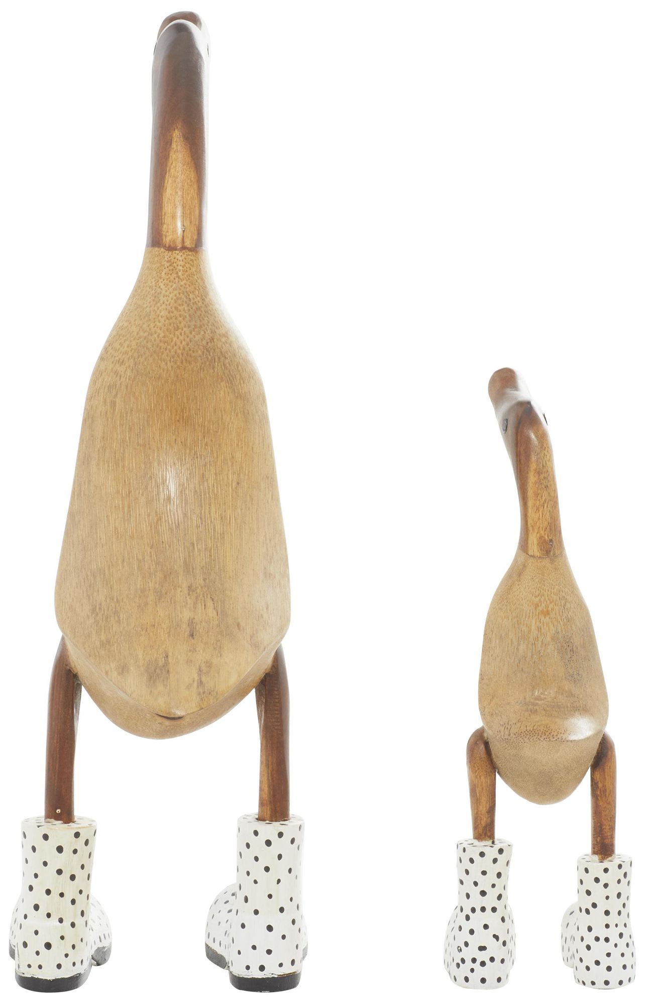 Image 5 Brown Bamboo Wood Farmhouse Sculpture, S/2 17", 11"H more views