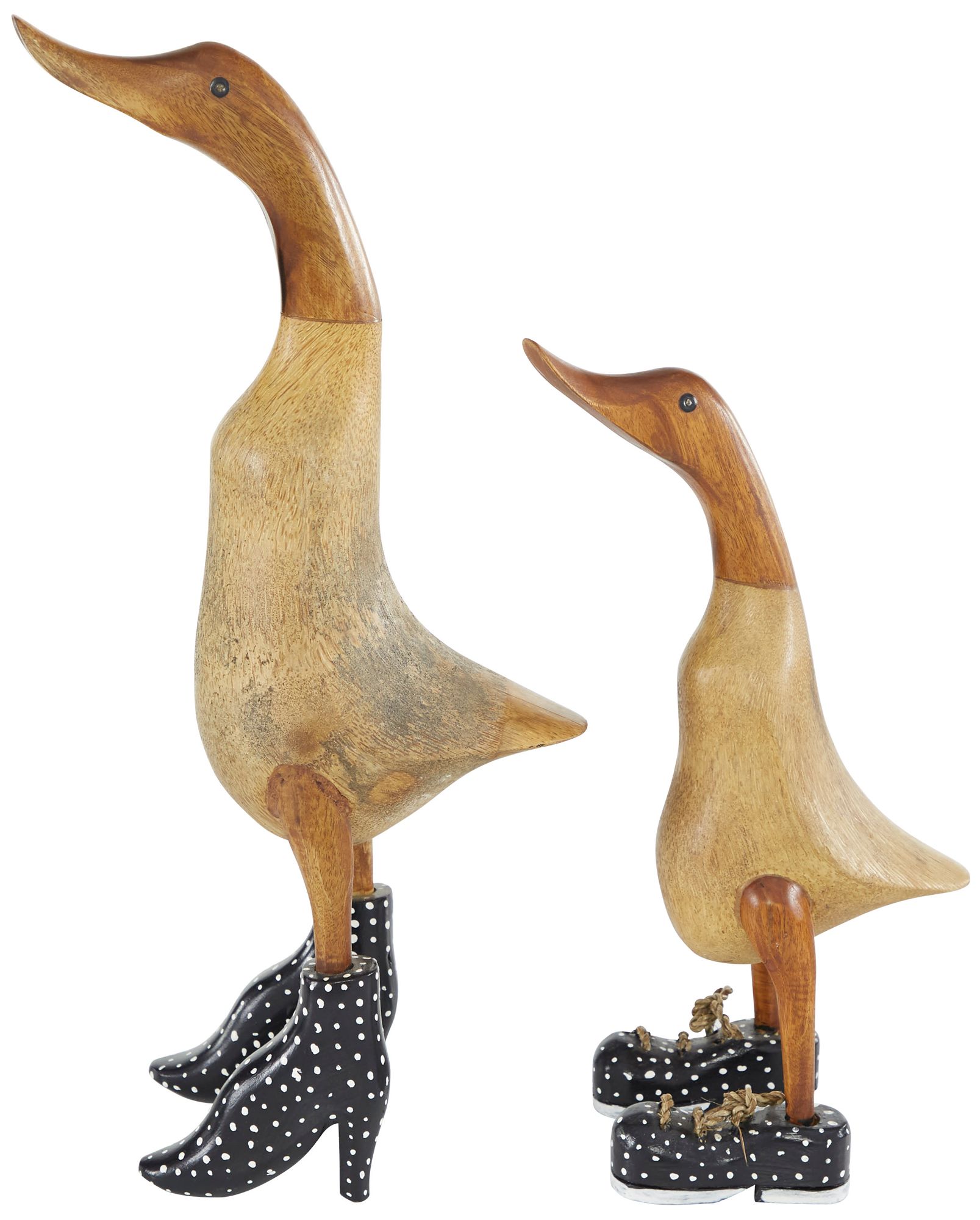 Image 5 Brown Bamboo Wood Farmhouse Sculpture, S/2 17", 12"H more views