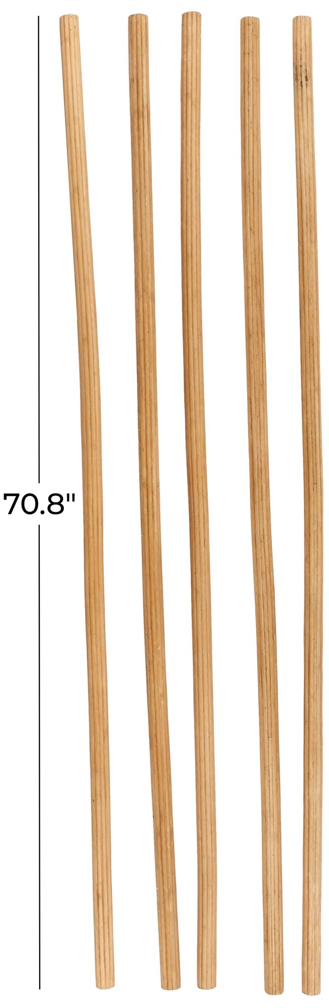 Image 7 Brown Bamboo Wood Traditional Natural Foliage, S/5 71"H more views