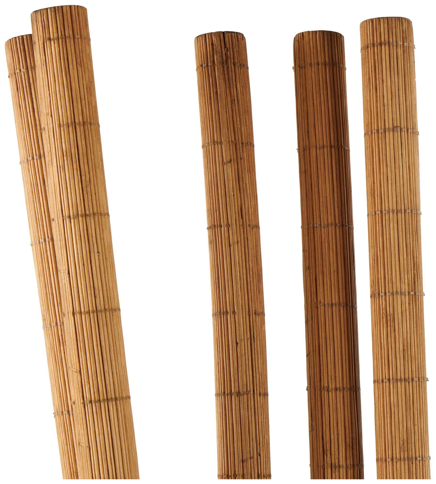 Image 3 Brown Bamboo Wood Traditional Natural Foliage, S/5 71"H more views