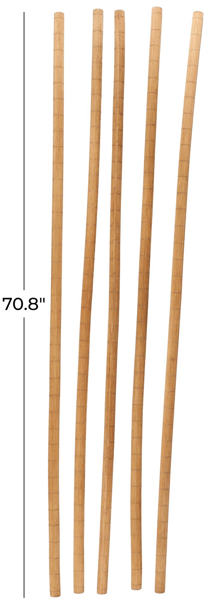 Image 7 Brown Bamboo Wood Traditional Natural Foliage, S/5 71"H more views