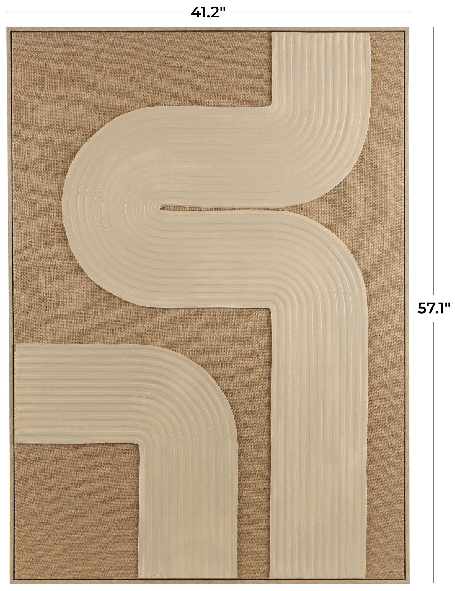 Image 7 Brown Canvas Bohemian Framed Wall Art, 41" x 2" x 57" more views