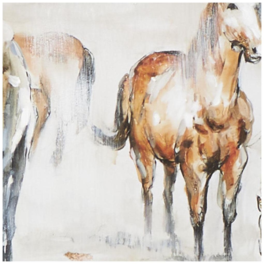 Brown Canvas Eclectic Framed Wall Art, 71" x 2" x 32"