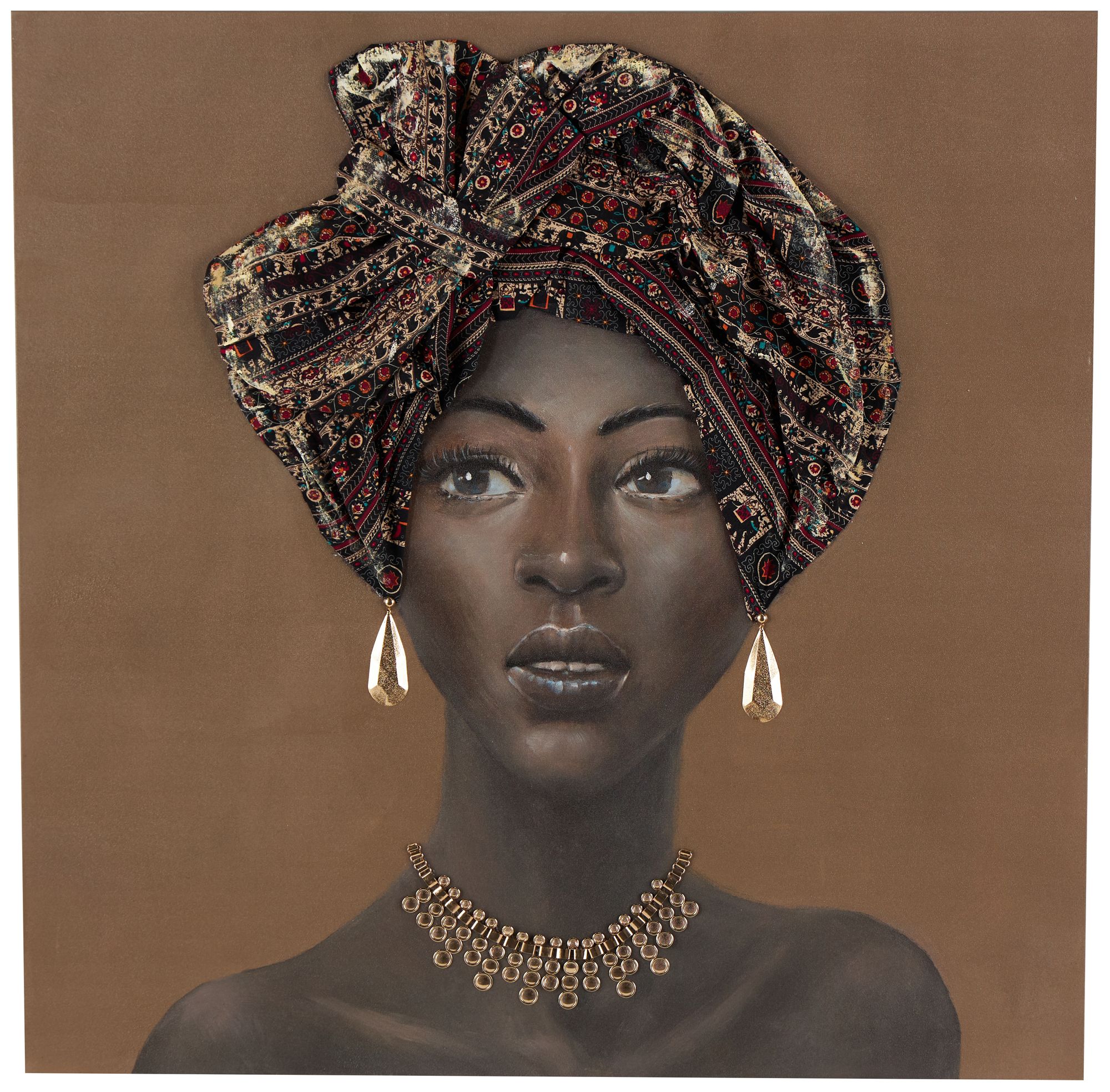 Image 2 Brown Canvas Traditional Wall Art, 40" x 2" x 40"