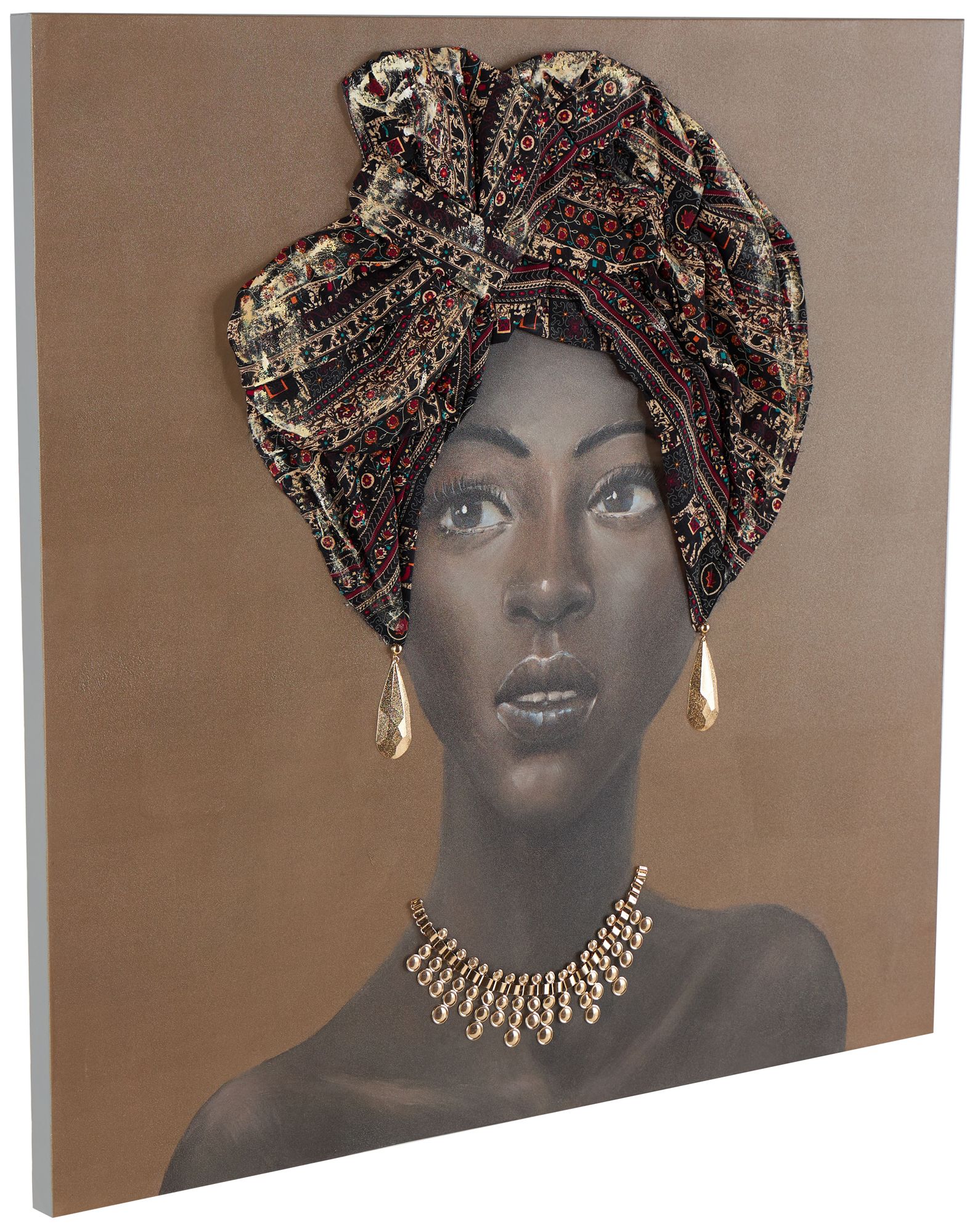 Image 6 Brown Canvas Traditional Wall Art, 40" x 2" x 40" more views