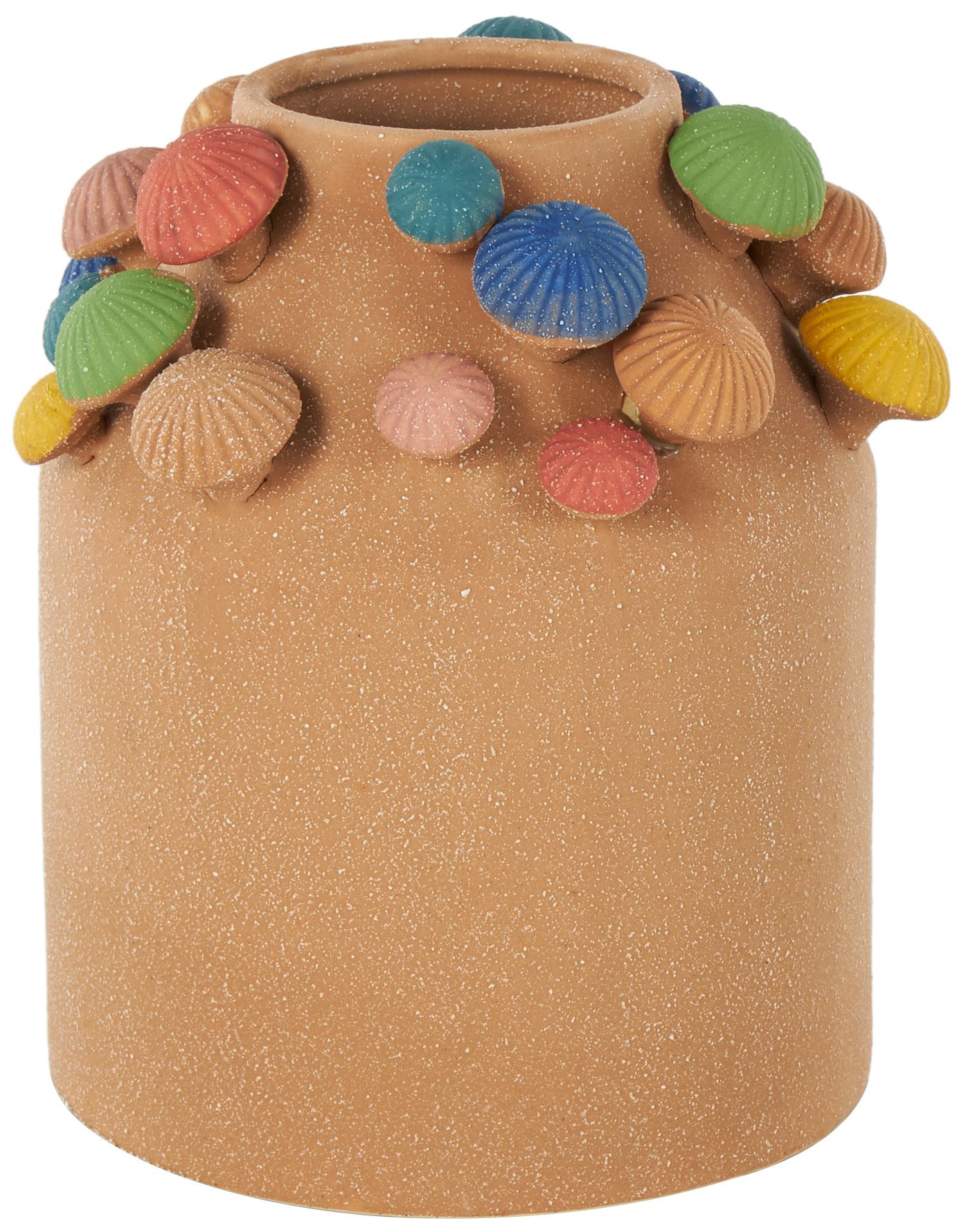 Image 2 Brown Ceramic Contemporary Vase, 9" x 8" x 10"