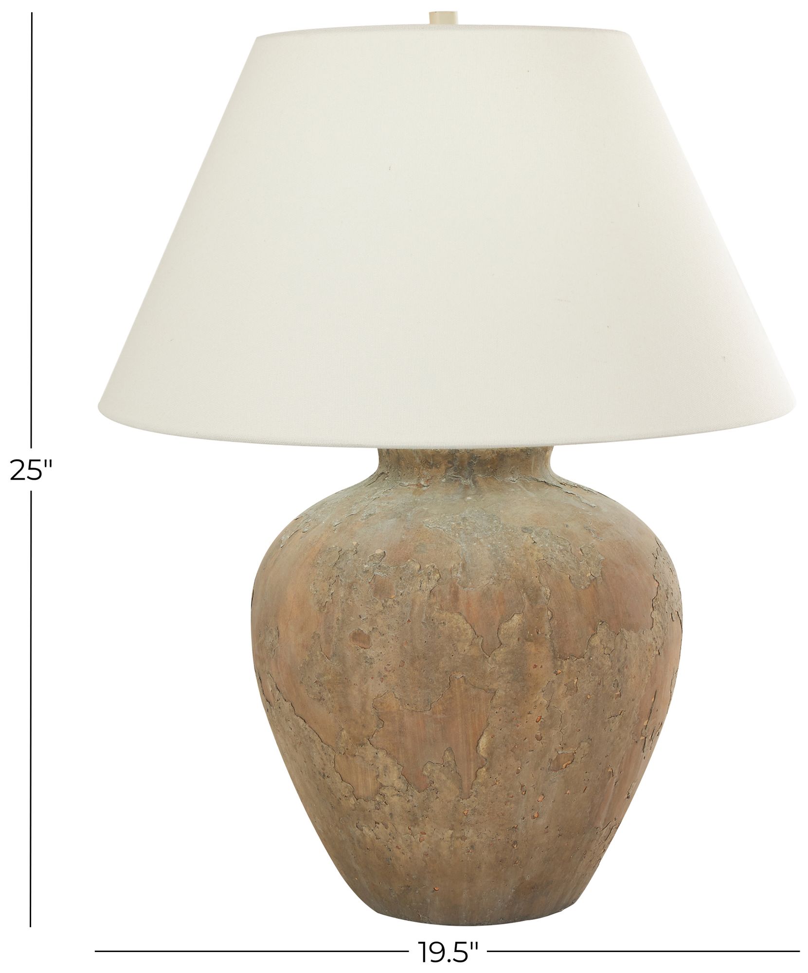 Image 7 Brown Ceramic Farmhouse Table Lamp, 20" x 20" x 25" more views