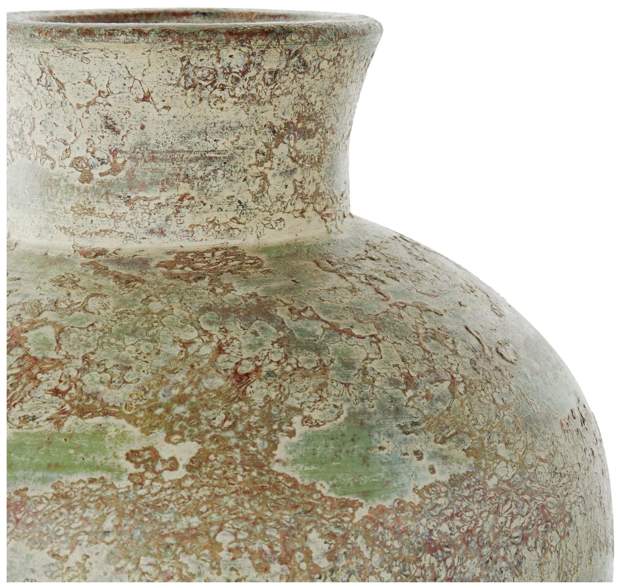 Image 4 Brown Ceramic Farmhouse Vase, 10" x 10" x 14" more views