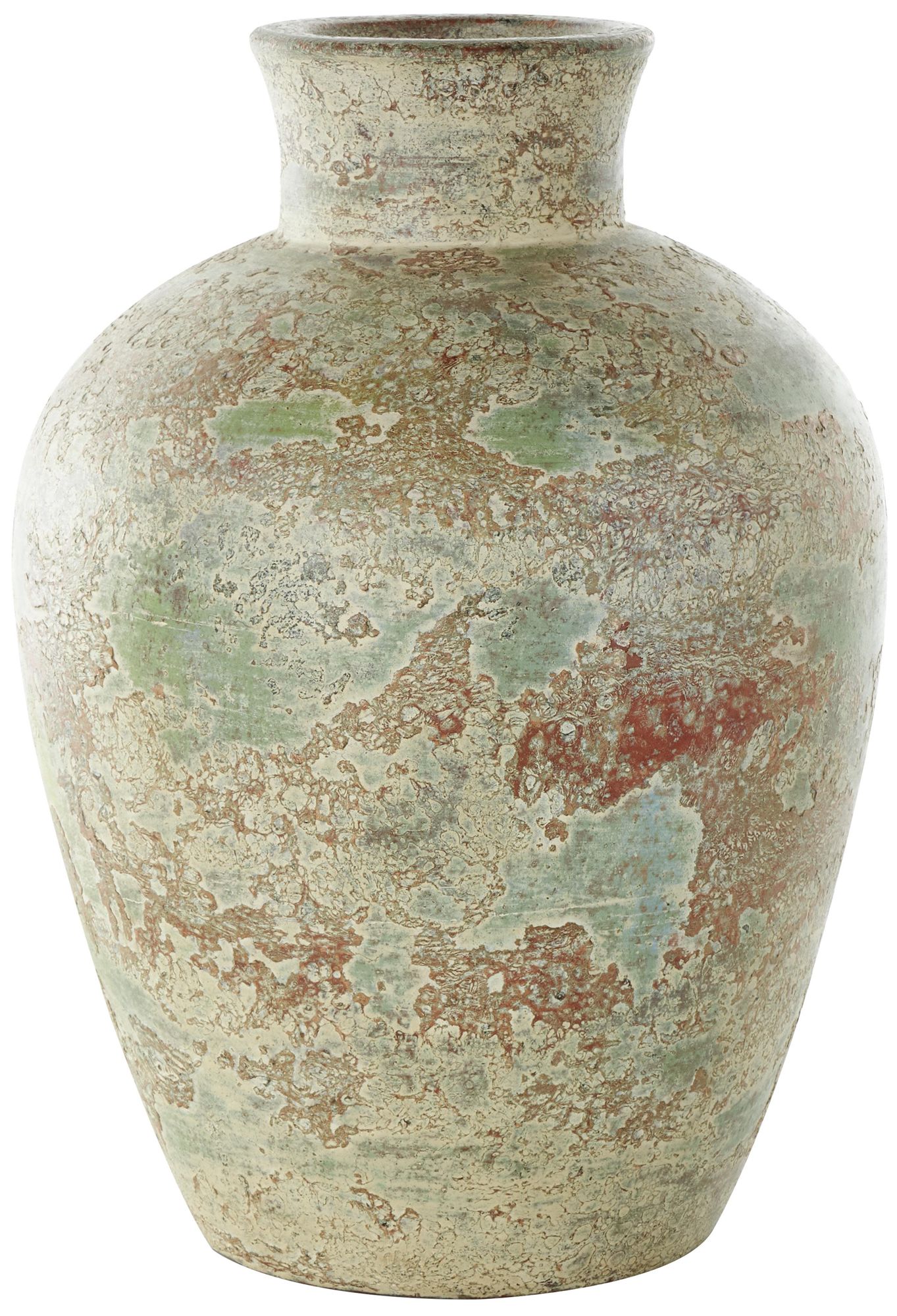 Image 5 Brown Ceramic Farmhouse Vase, 10" x 10" x 14" more views