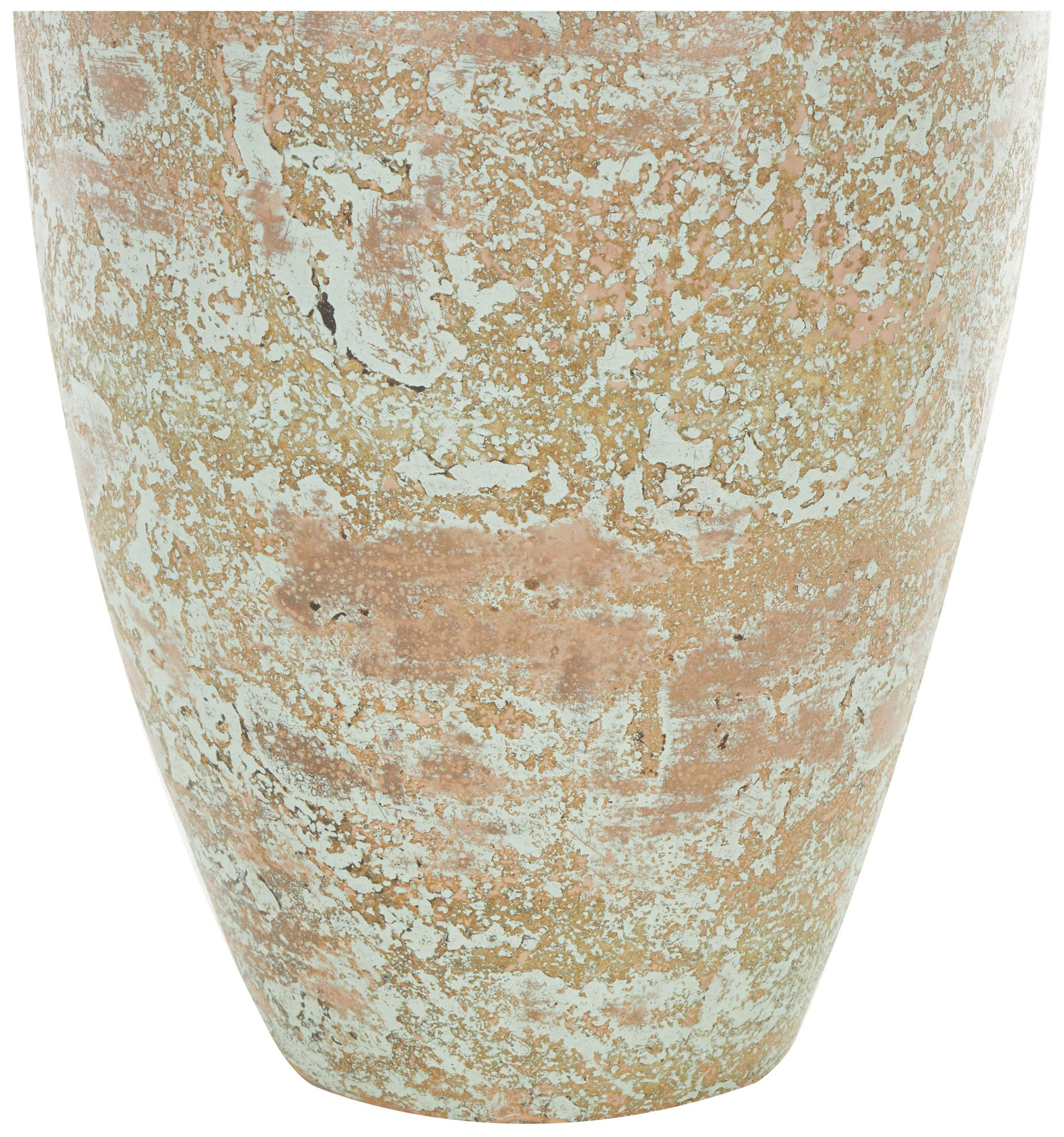 Image 3 Brown Ceramic Farmhouse Vase, 10" x 10" x 15" more views