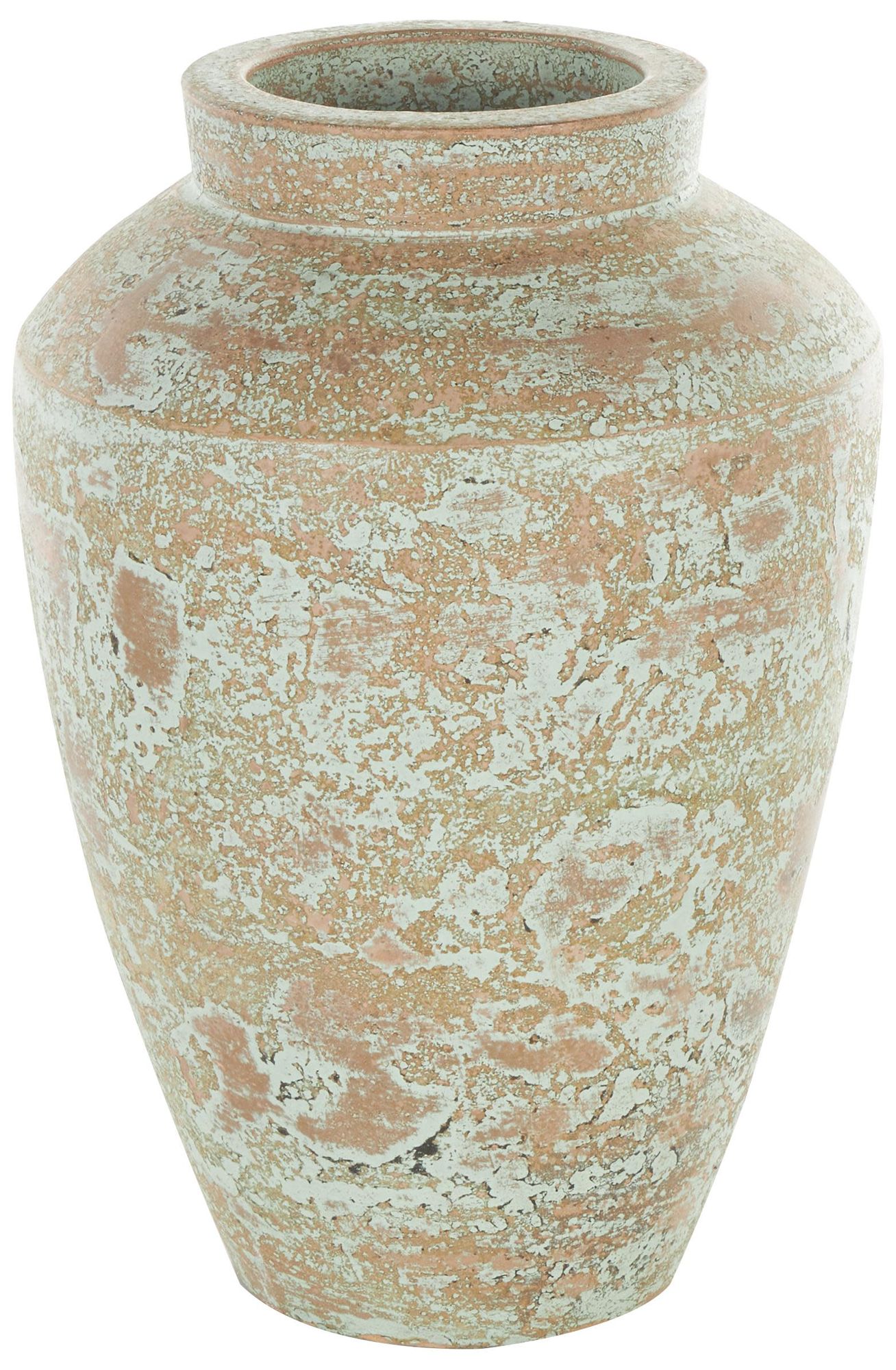 Image 5 Brown Ceramic Farmhouse Vase, 10" x 10" x 15" more views