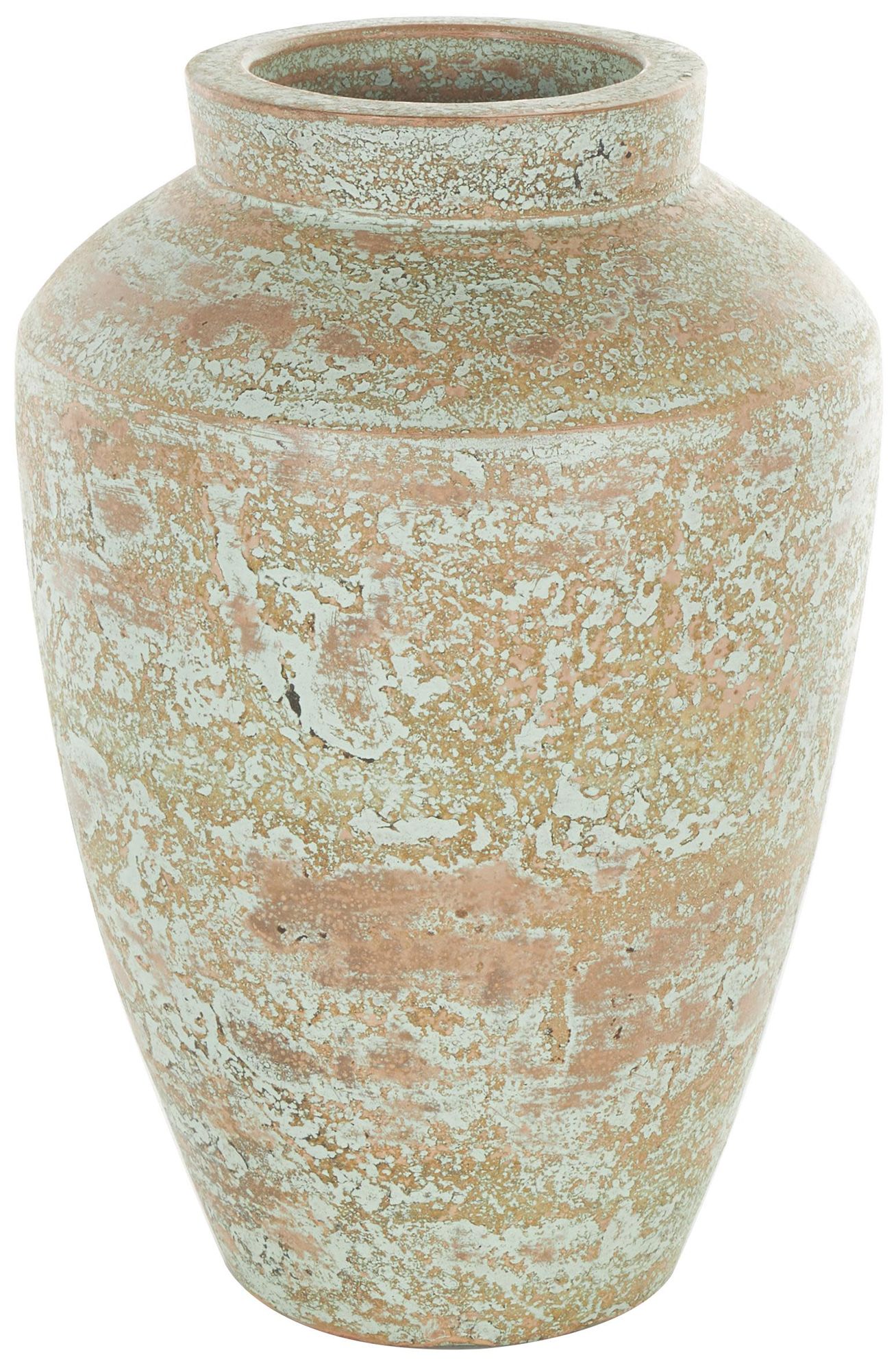 Image 6 Brown Ceramic Farmhouse Vase, 10" x 10" x 15" more views