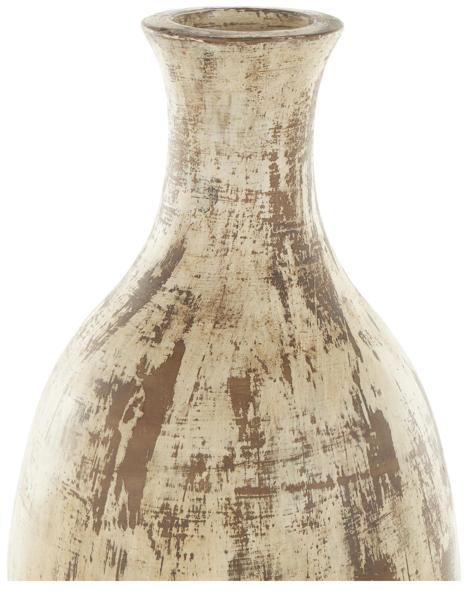 Image 3 Brown Ceramic Farmhouse Vase, 10" x 10" x 22" more views