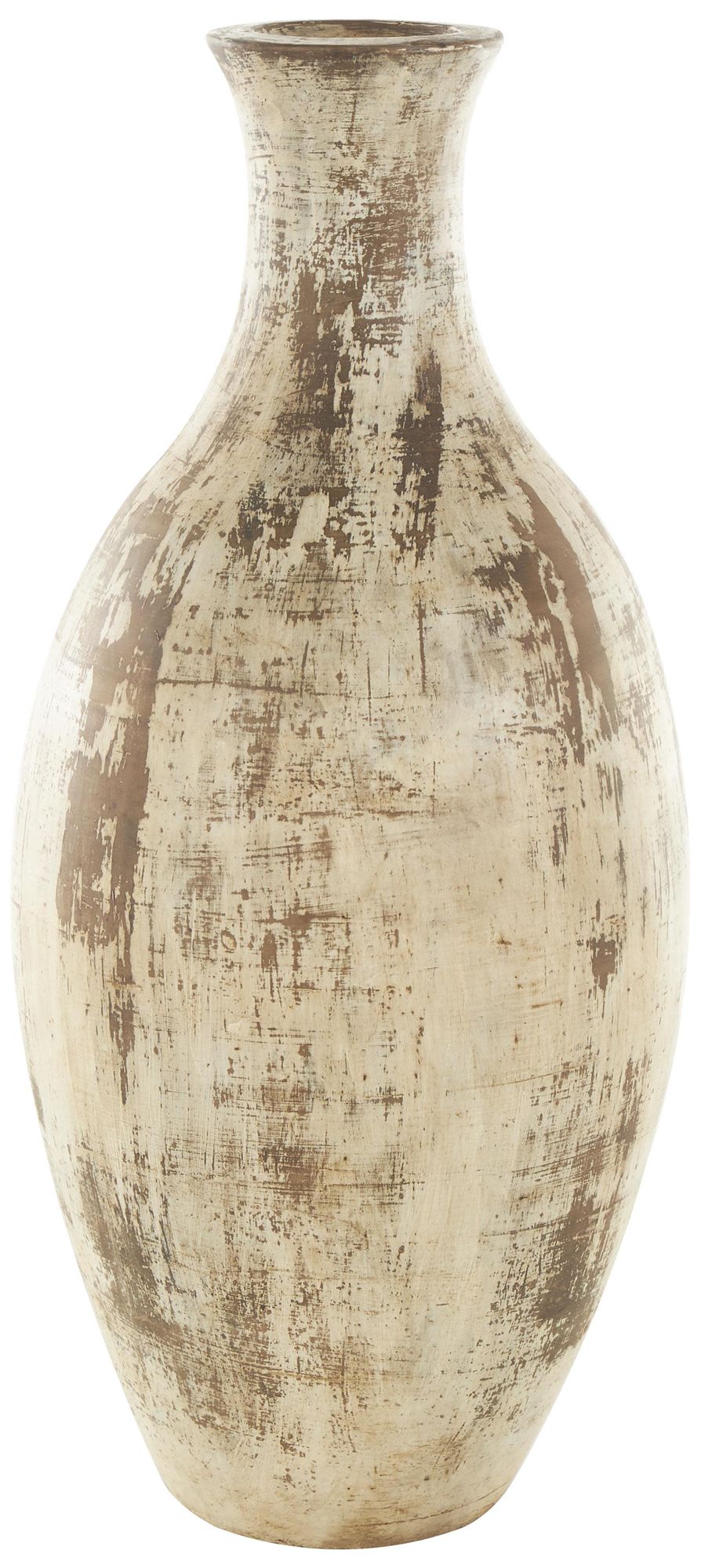 Image 5 Brown Ceramic Farmhouse Vase, 10" x 10" x 22" more views