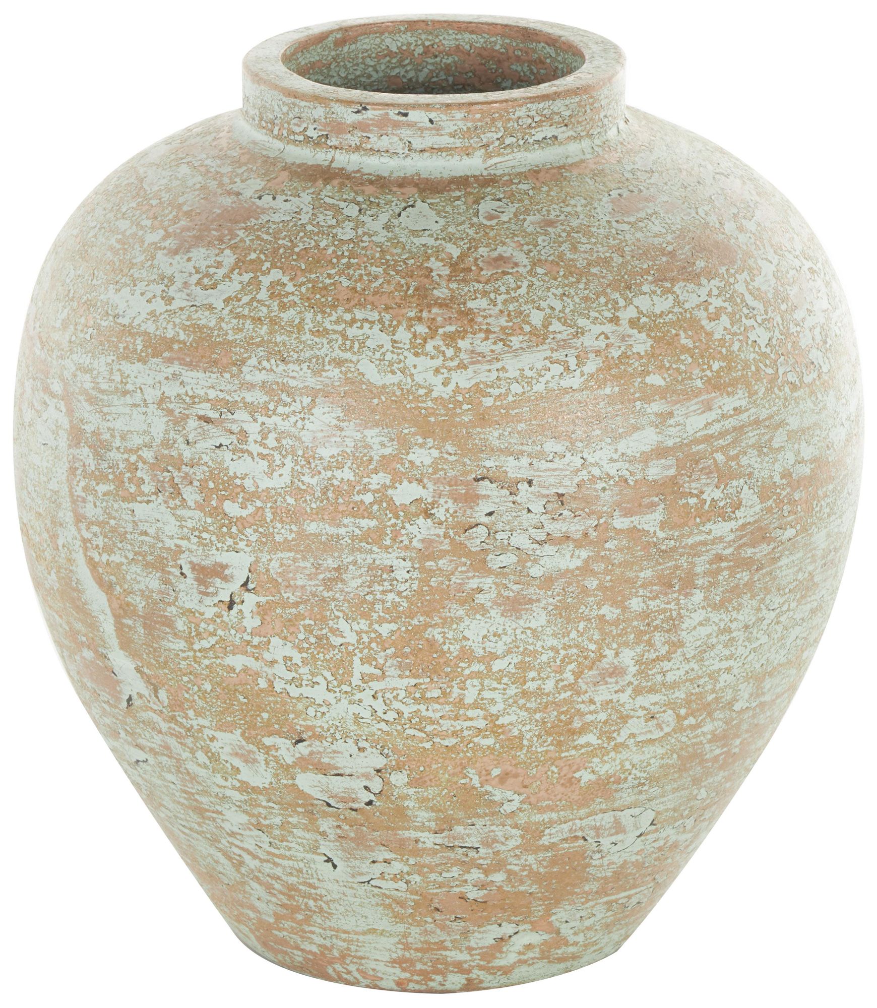 Image 2 Brown Ceramic Farmhouse Vase, 11" x 11" x 12"