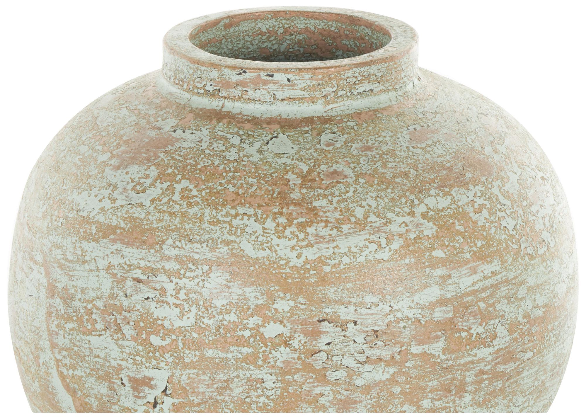 Image 3 Brown Ceramic Farmhouse Vase, 11" x 11" x 12" more views