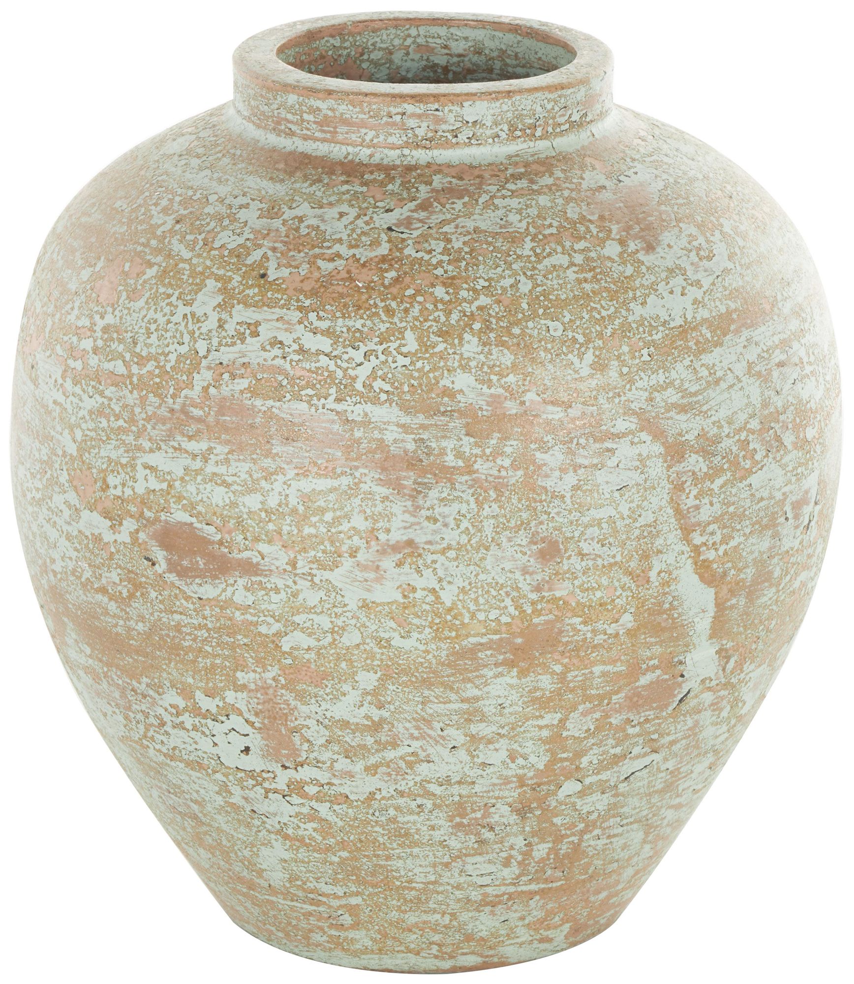 Image 5 Brown Ceramic Farmhouse Vase, 11" x 11" x 12" more views