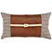 Brown Color Block 26" x 14" Decorative Down Filled Pillow
