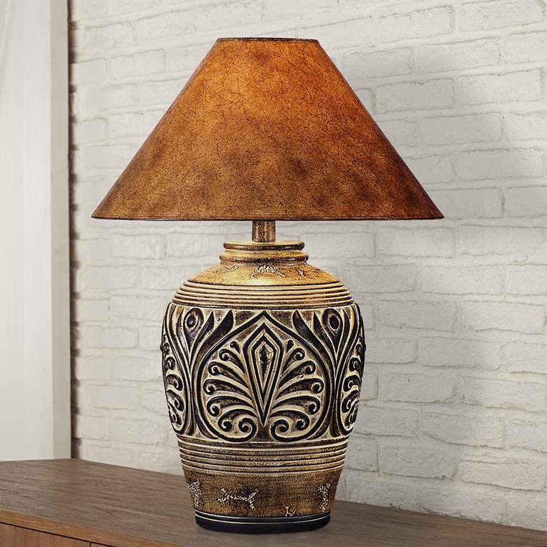 Image 1 Brown Desert Sand 28 3/4 inch High Handcrafted Southwest Table Lamp