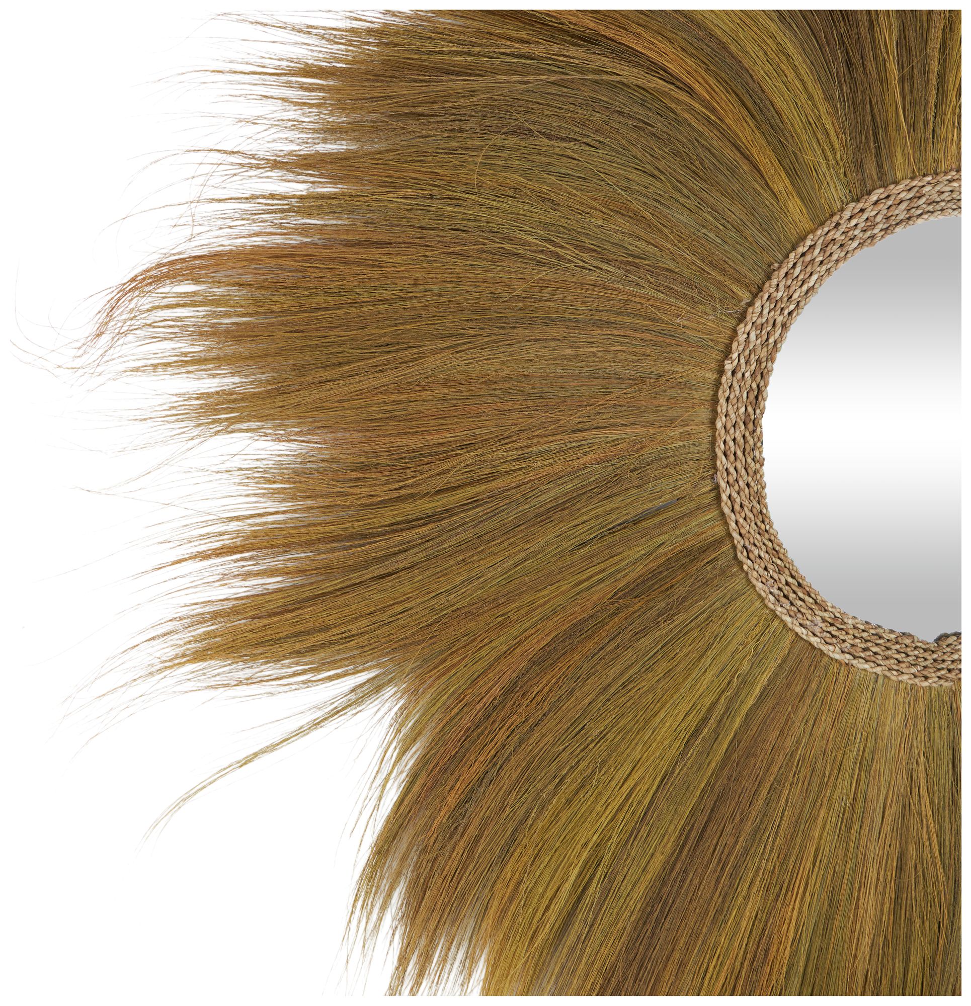 Image 3 Brown Dried Plant Bohemian Wall Mirror, 45" x 2" x 45" more views