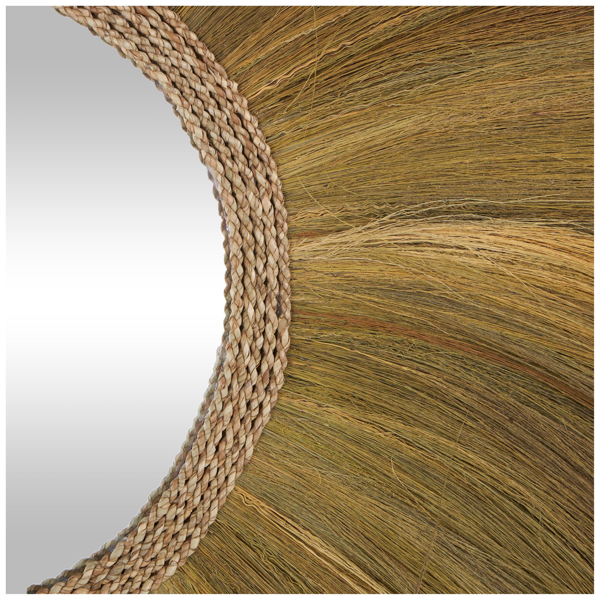 Image 4 Brown Dried Plant Bohemian Wall Mirror, 45" x 2" x 45" more views