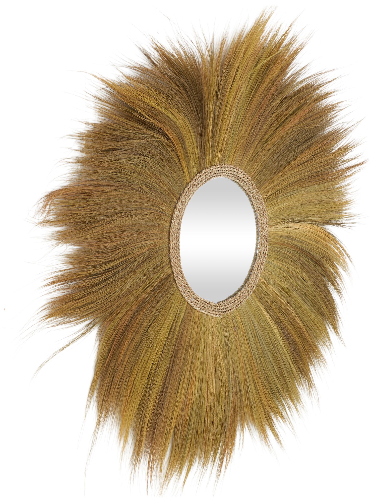 Image 6 Brown Dried Plant Bohemian Wall Mirror, 45" x 2" x 45" more views
