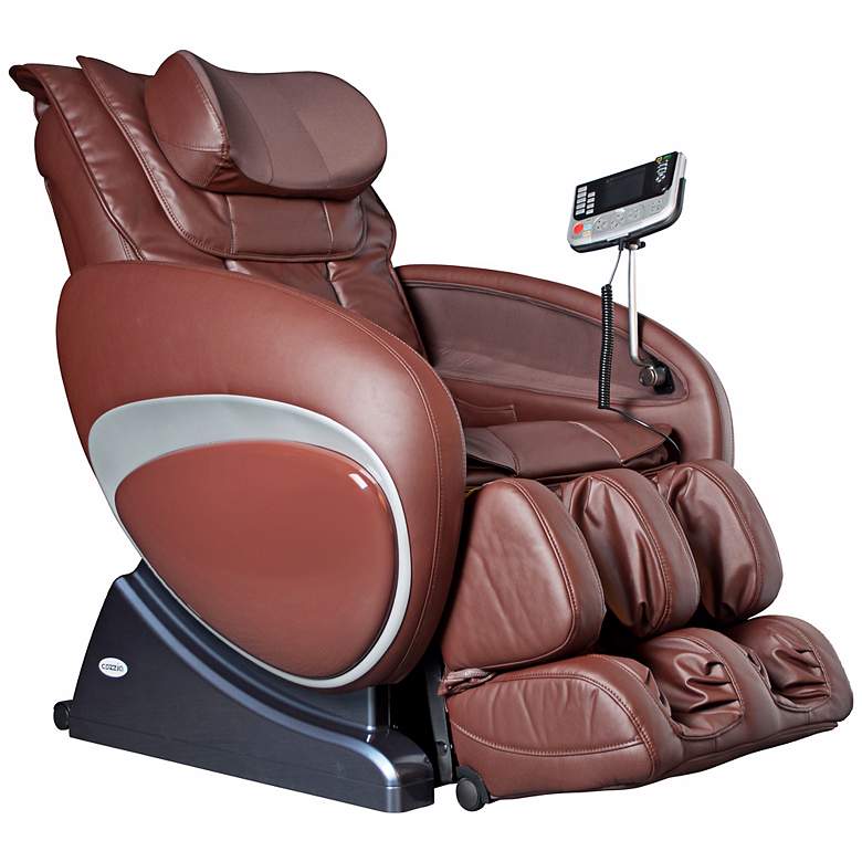 Image 1 Brown Faux Leather Zero Gravity Shiatsu Massage Chair