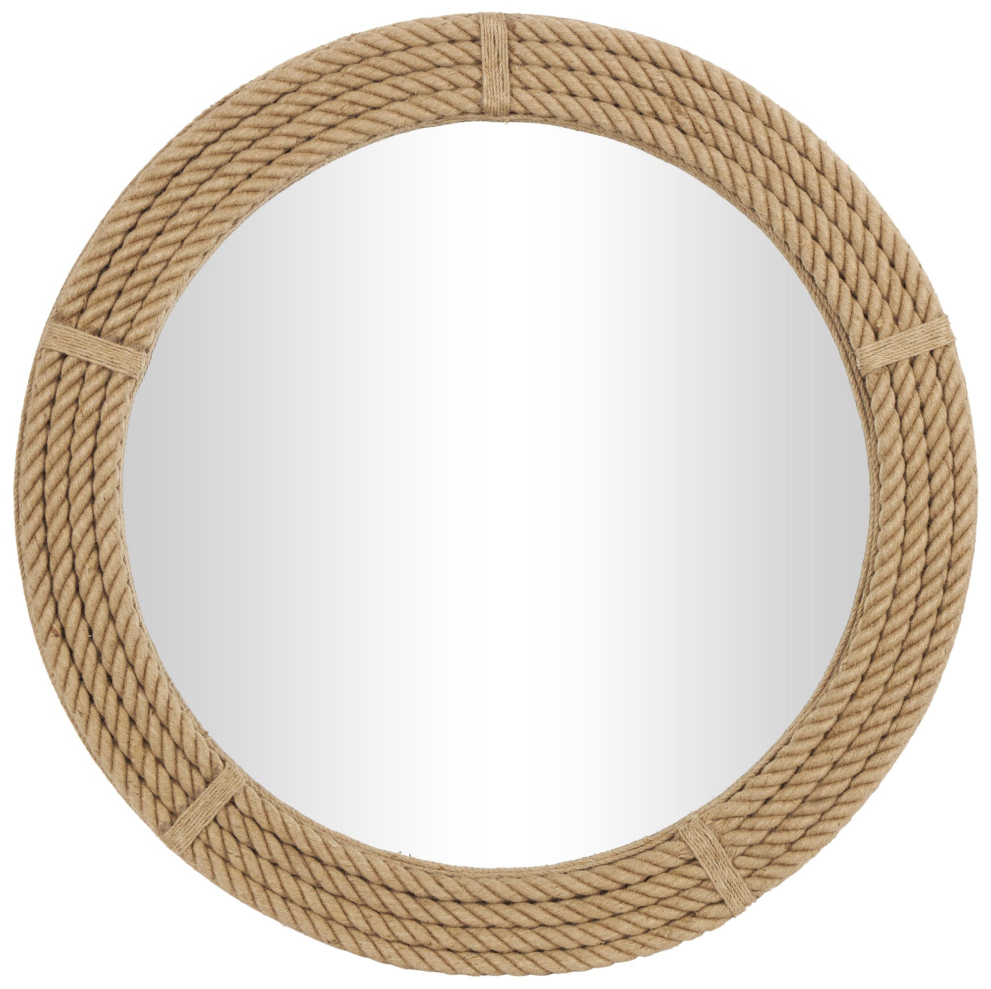 Thumbnail2 of Brown Jute Rope Coastal Wall Mirror, 40" x 2" x 40"