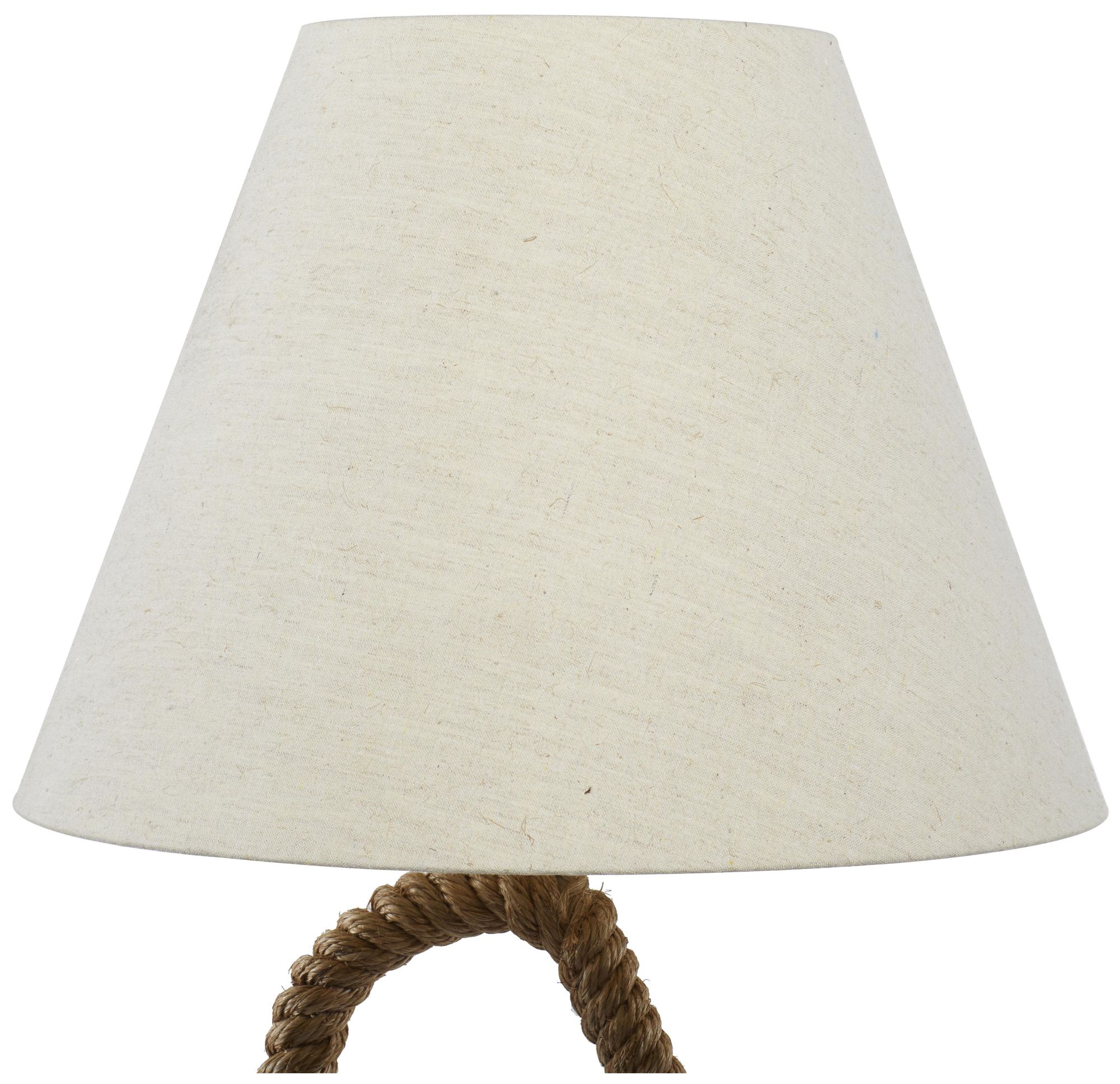 Image 3 Brown Jute Rope Rustic Floor Lamp, 18" x 18" x 63" more views