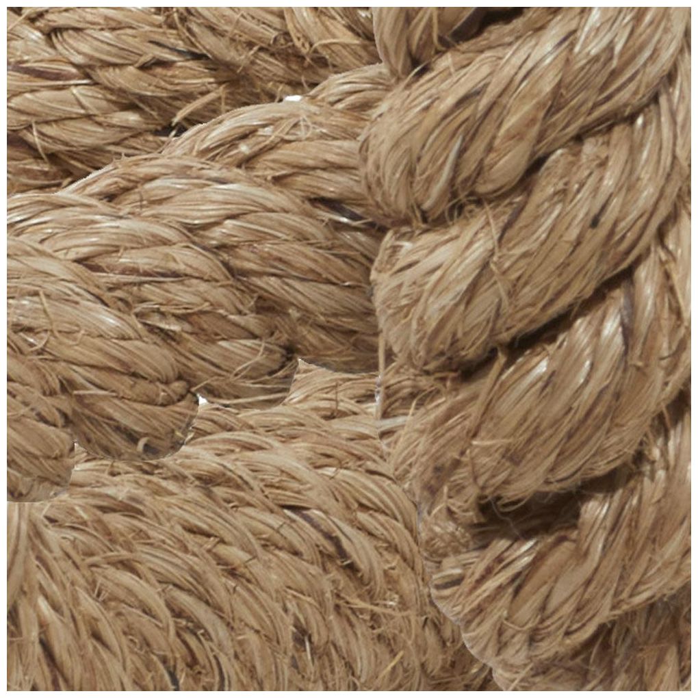 Brown Jute Rope Rustic Floor Lamp, 18" x 18" x 63"