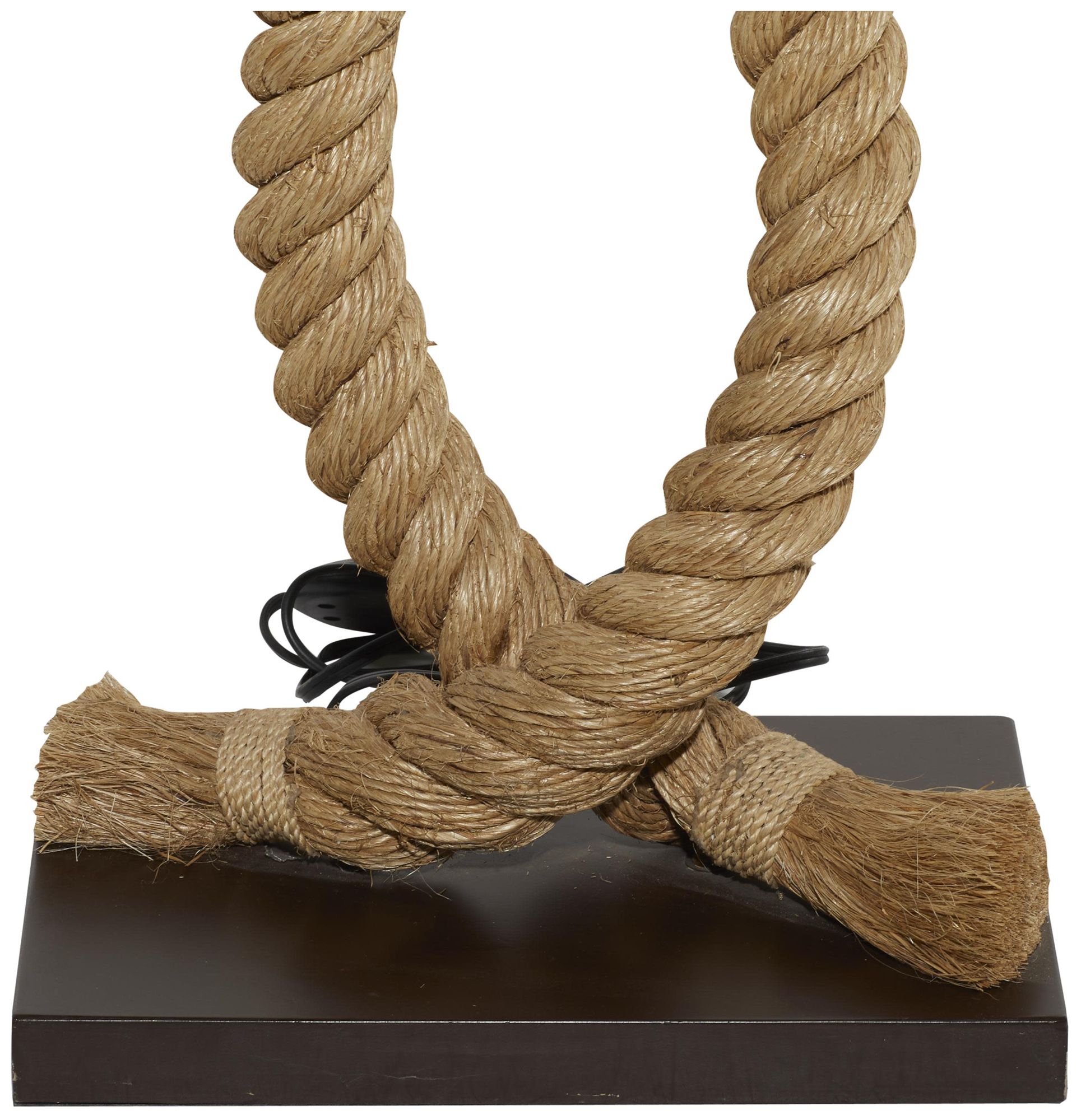 Image 3 Brown Jute Rope Rustic Floor Lamp, 20" x 9" x 63" more views