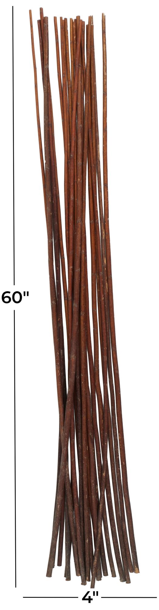 Image 7 Brown Jute Rope Traditional Natural Foliage, 4" x 4" x 60" more views