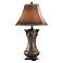 Brown Leather Panel Shade Table Lamp