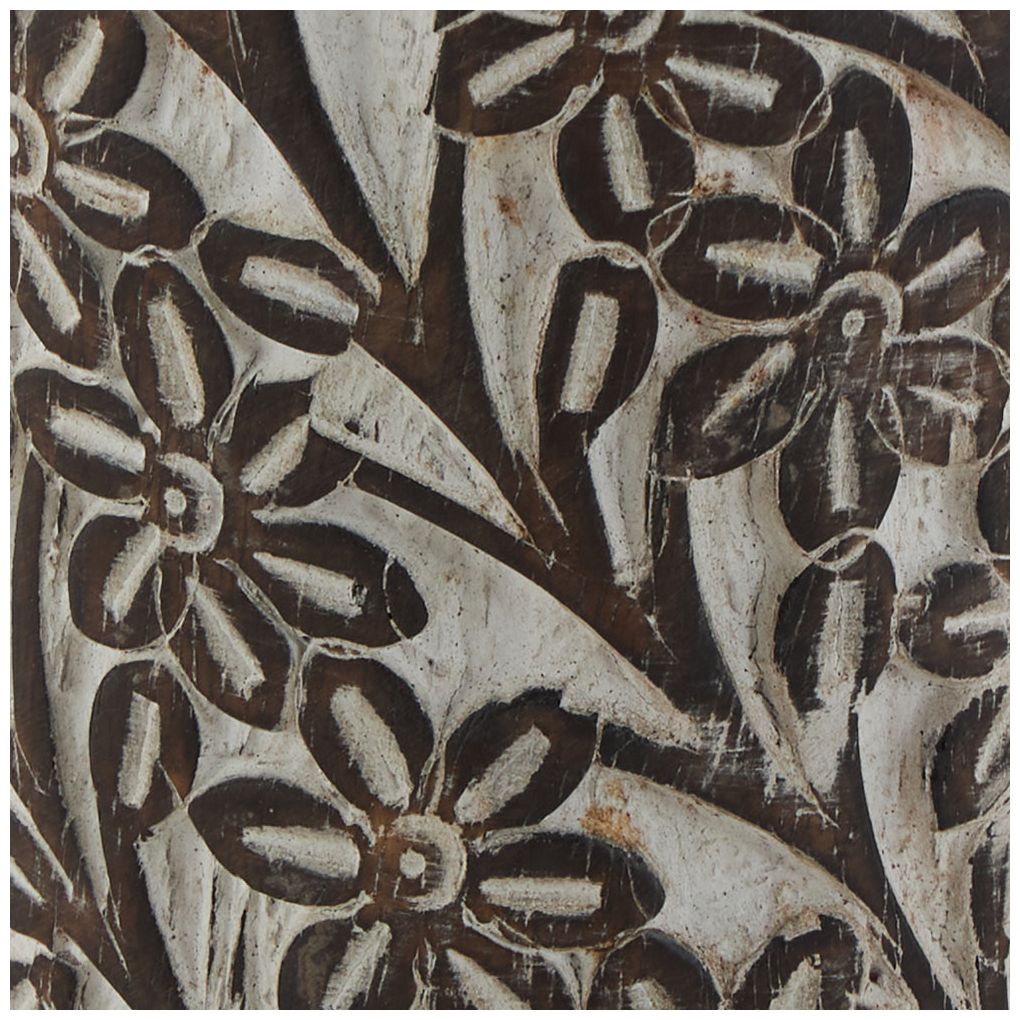 Brown Mango Wood Coastal Candle Holder,