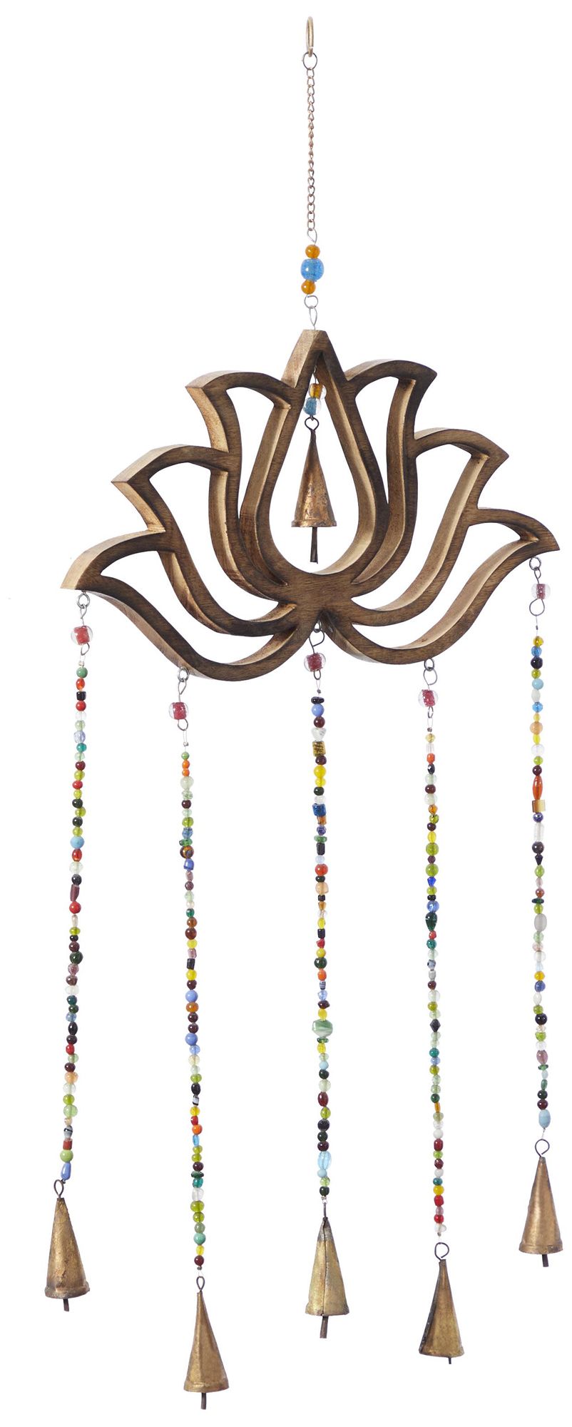 Image 6 Brown Mango Wood Eclectic Windchime, 15" x 1" x 32" more views