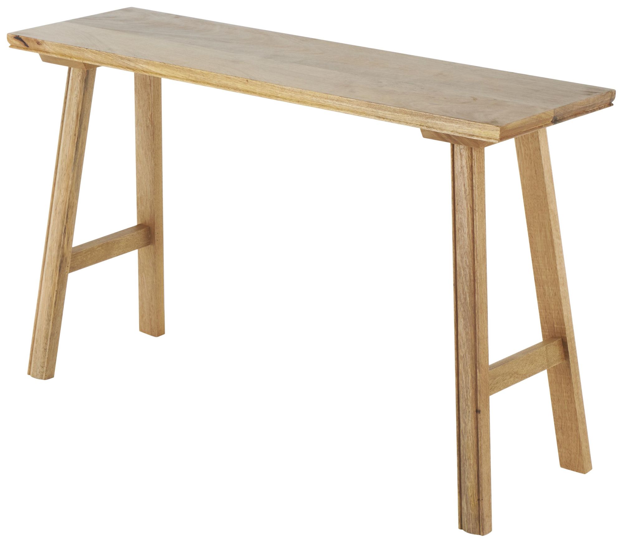 Image 6 Brown Mango Wood Farmhouse Bench, 42" x 13" x 26" more views