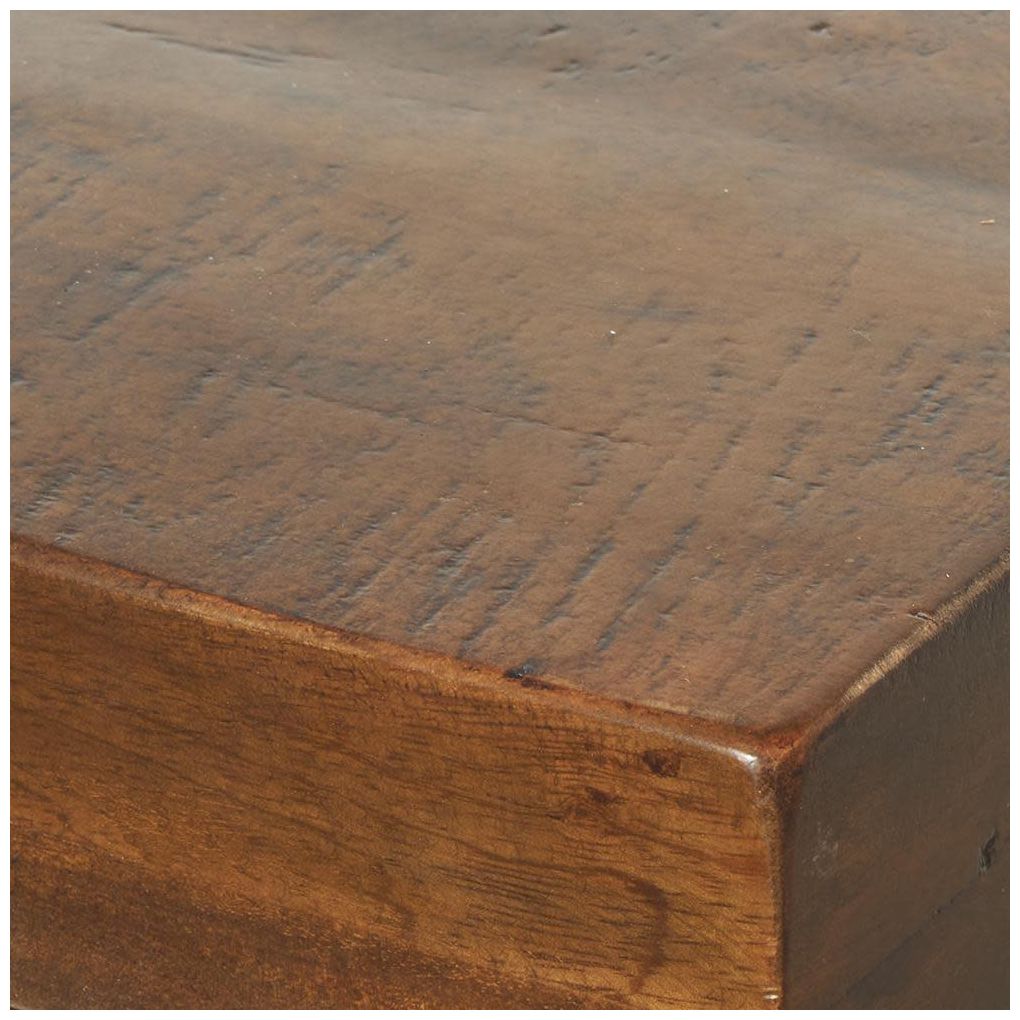 Brown Mango Wood Modern Dining Table, 84" x 42" x 30"