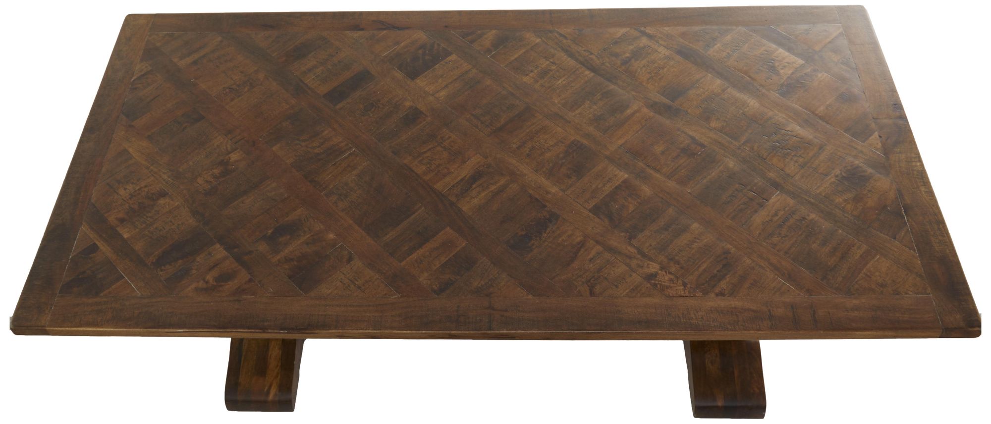 Image 2 Brown Mango Wood Rustic Dining Table, 84" x 42" x 30" more views