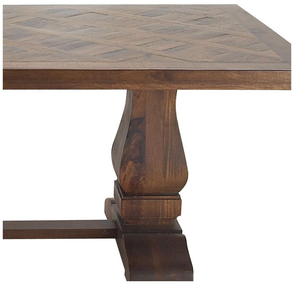 Image 3 Brown Mango Wood Rustic Dining Table, 84" x 42" x 30" more views