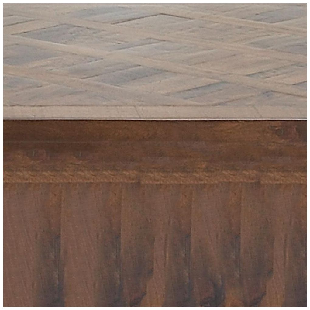 Image 7 Brown Mango Wood Rustic Dining Table, 84" x 42" x 30" more views