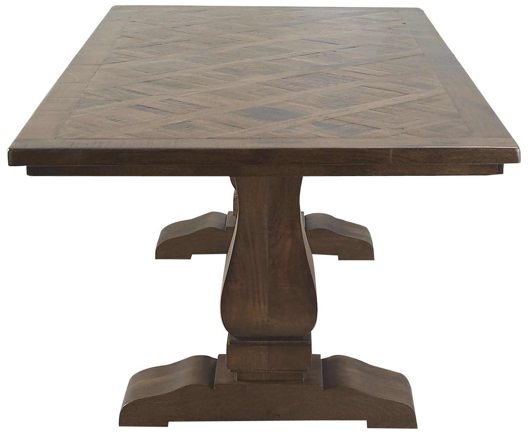 Brown Mango Wood Rustic Dining Table, 84" x 42" x 30"