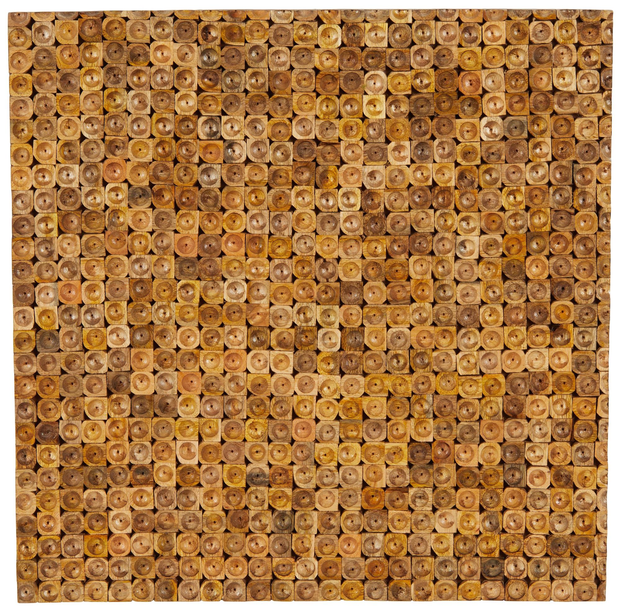 Image 2 Brown Mango Wood Rustic Wall Decor, 36" x 2" x 36"