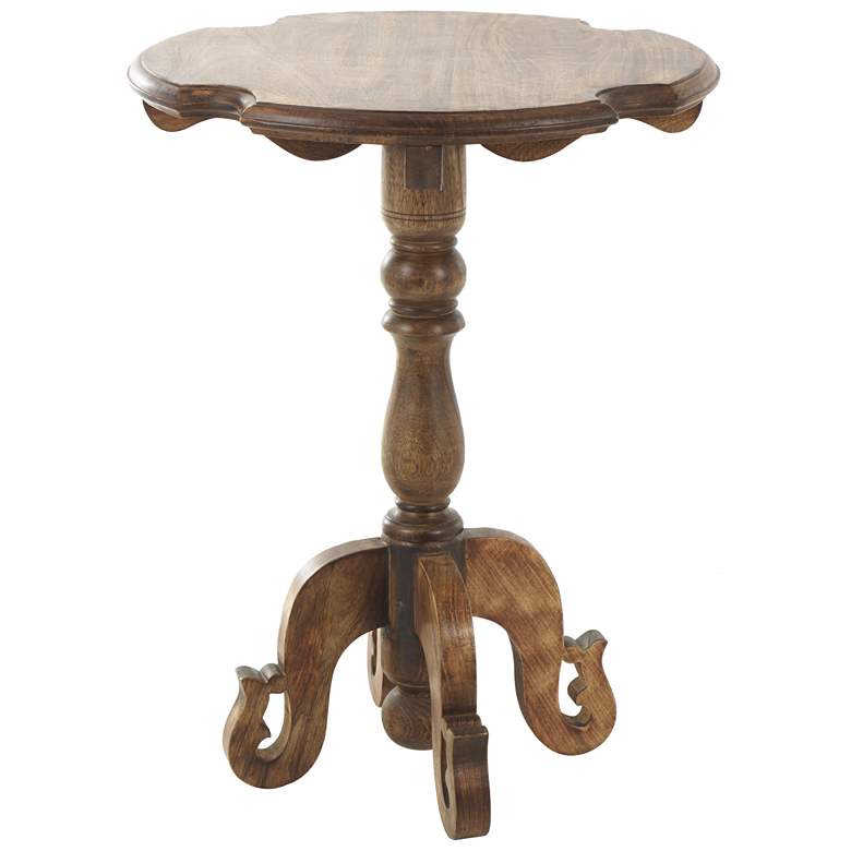 Image 1 Brown Mango Wood Traditional Accent Table, 24" x 24" x 31"
