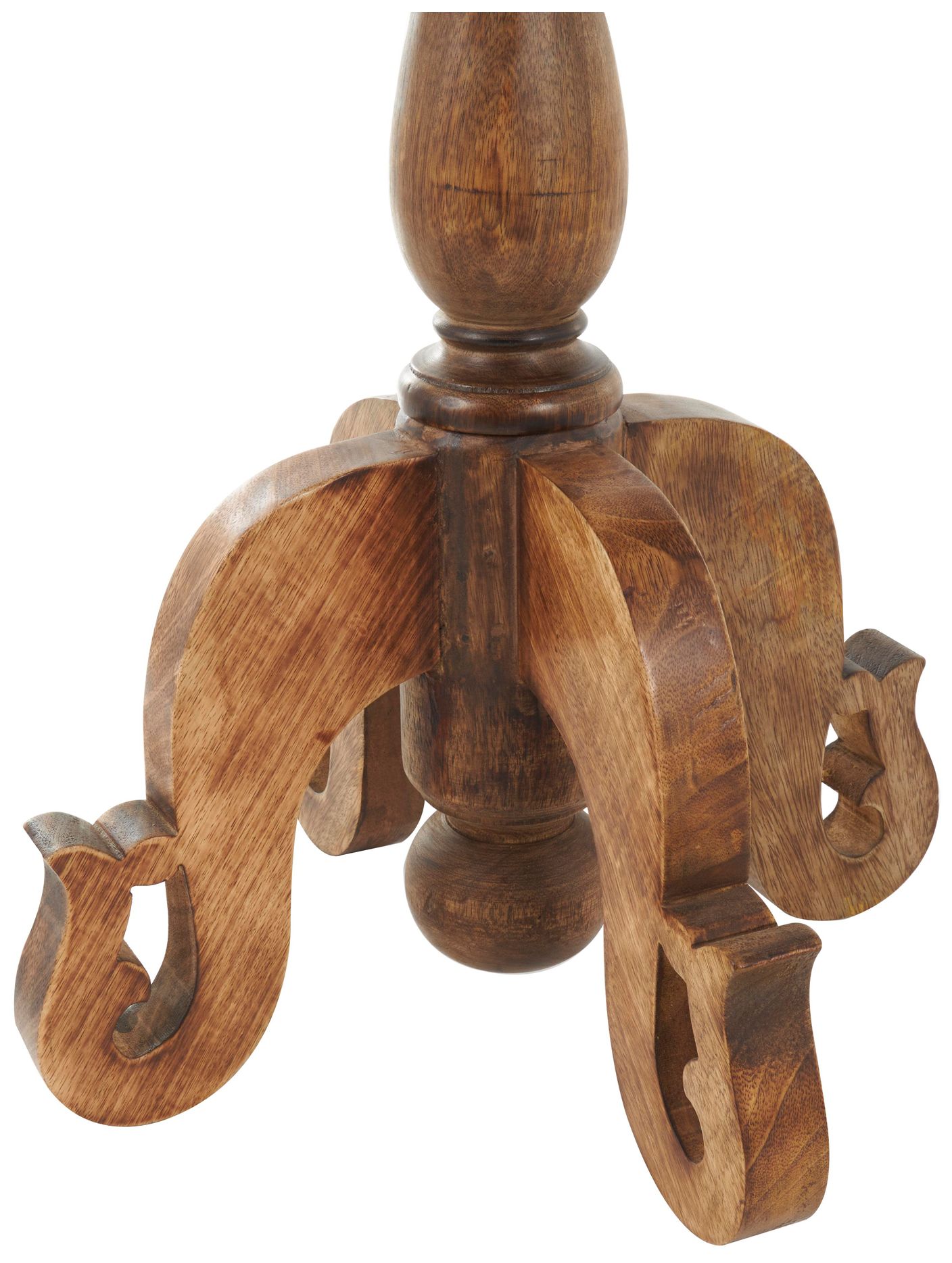 Image 3 Brown Mango Wood Traditional Accent Table, 24" x 24" x 31" more views