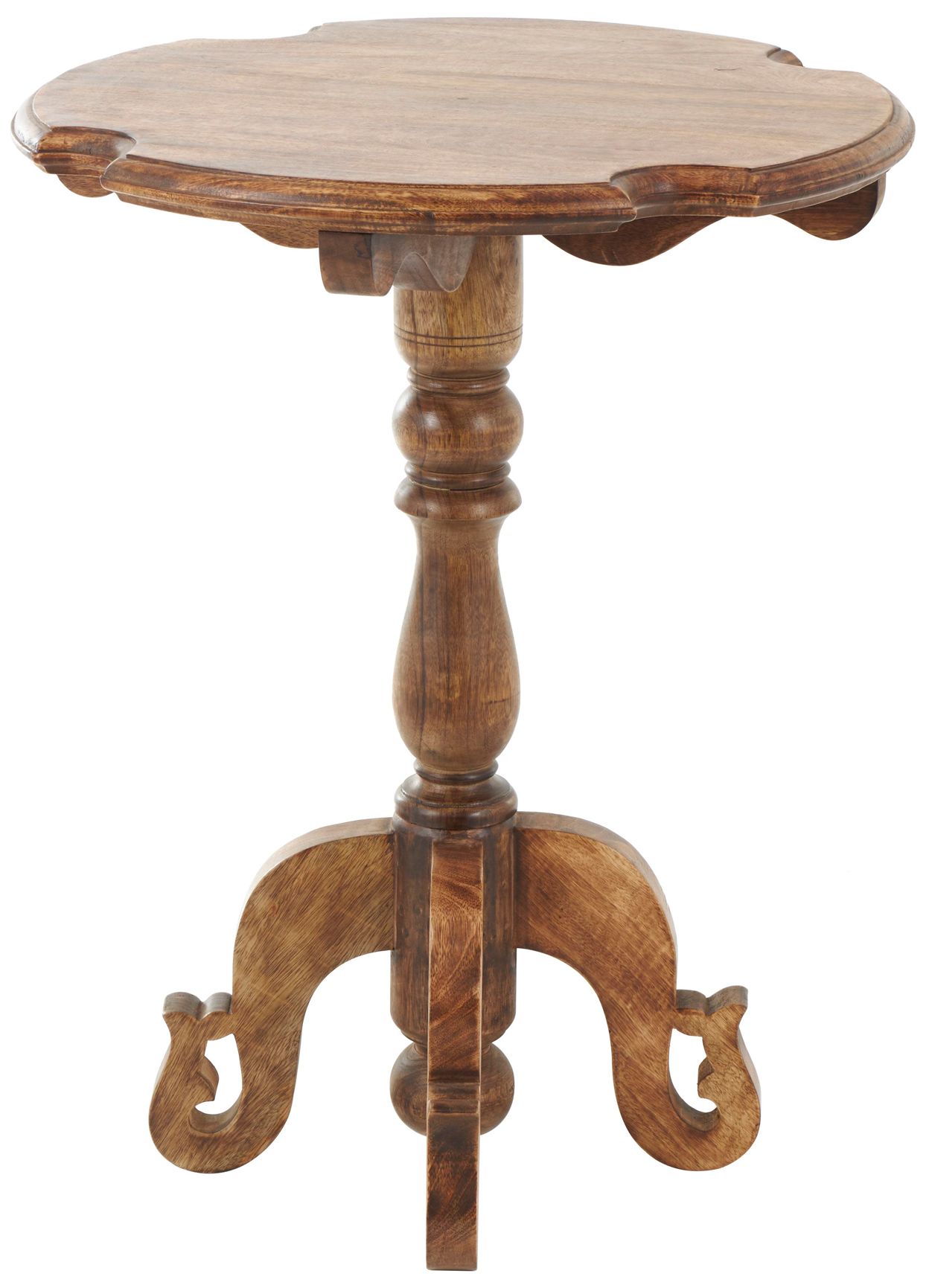 Image 5 Brown Mango Wood Traditional Accent Table, 24" x 24" x 31" more views