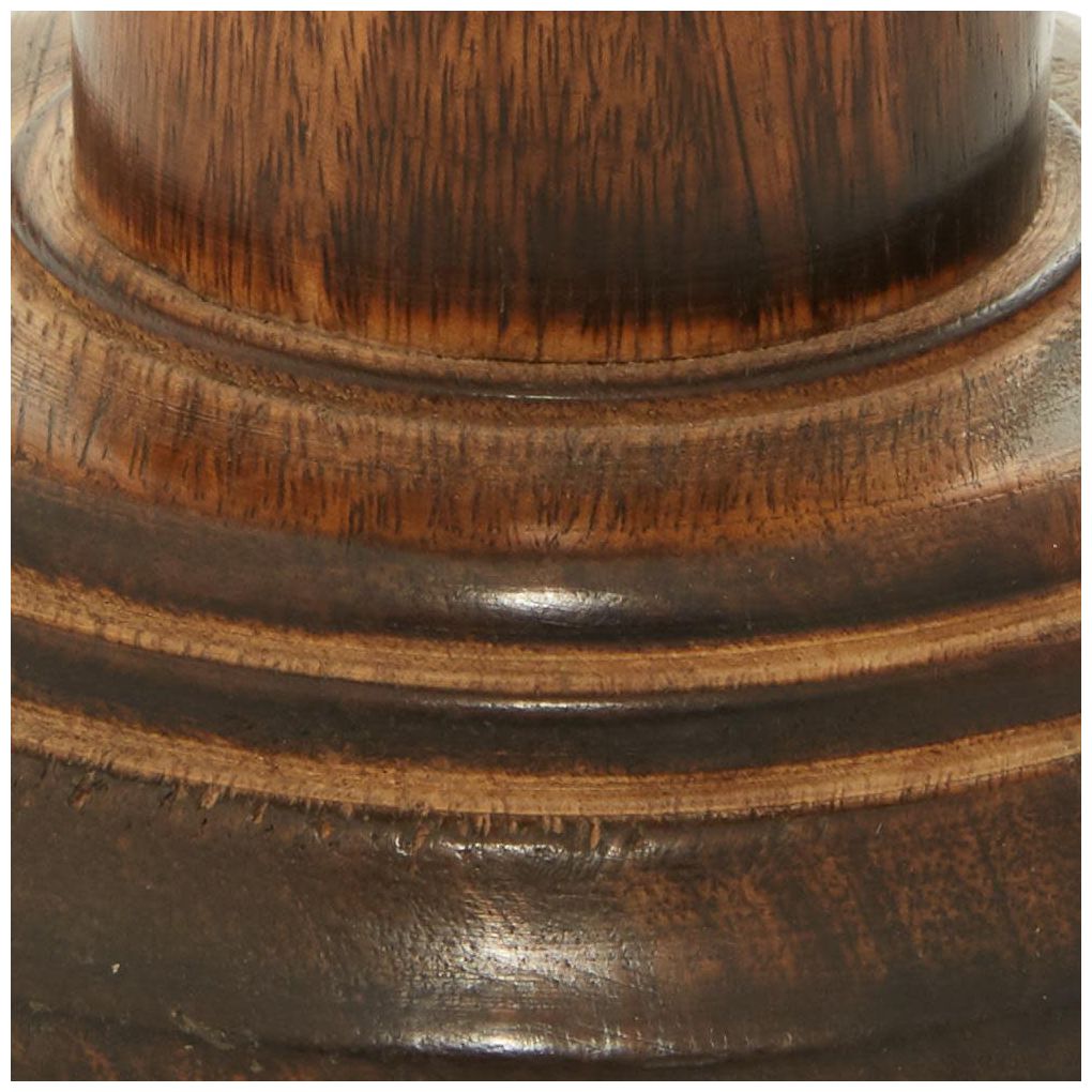 Brown Mango Wood Traditional Candle Hold