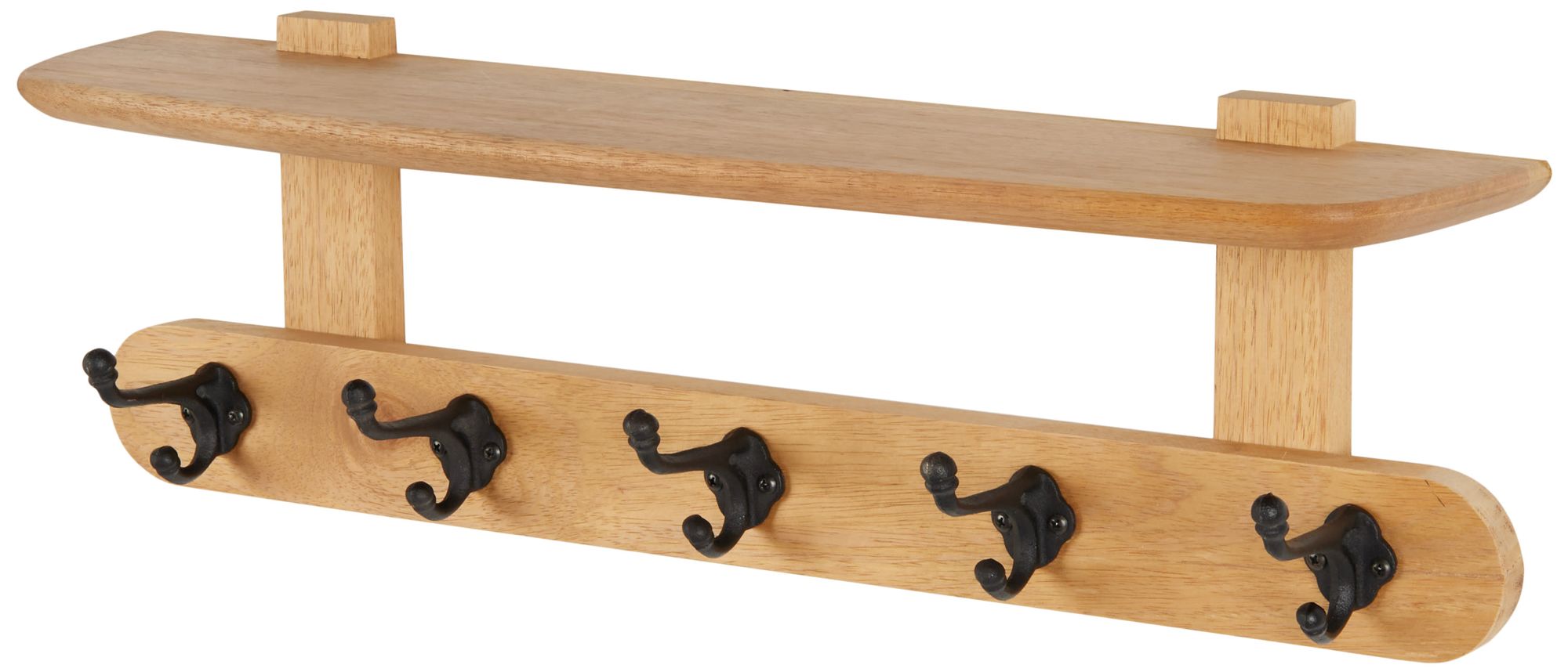 Image 6 Brown Mango Wood Traditional Wall Hook, 26" x 6" x 8" more views