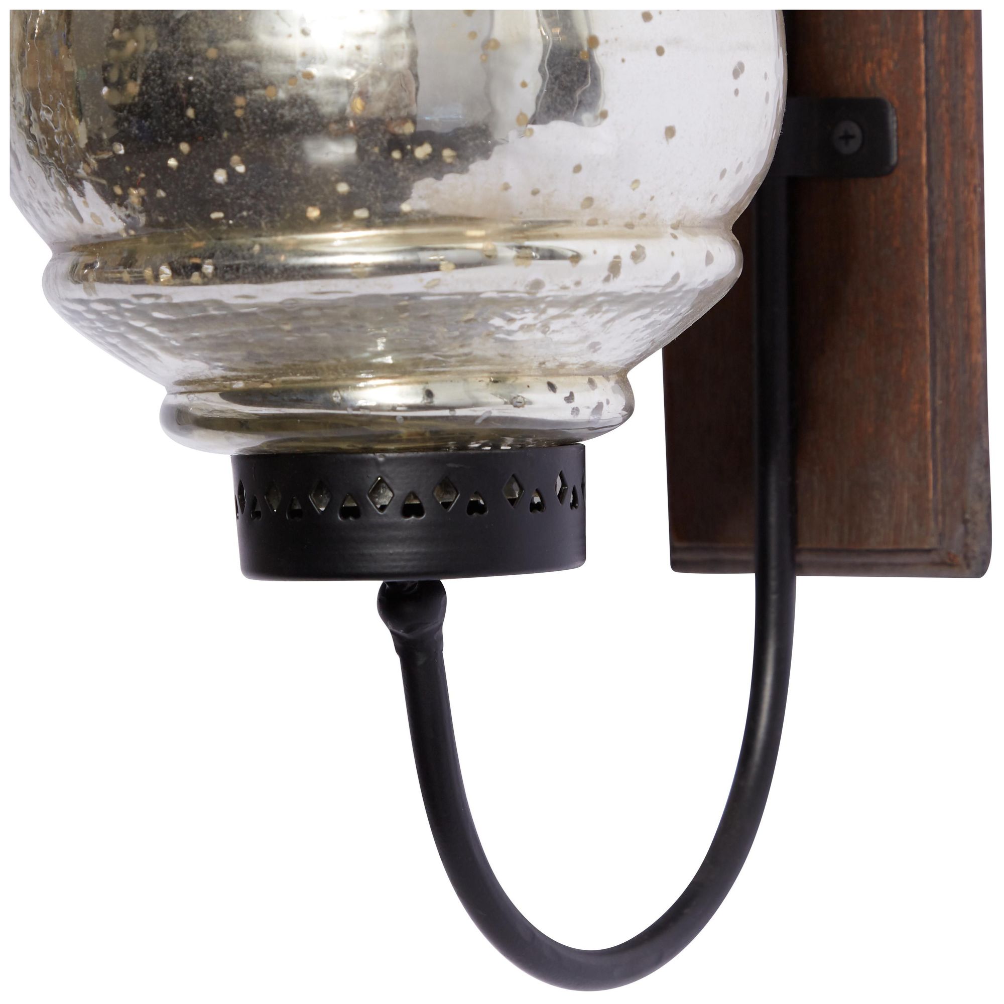 Image 2 Brown Mango Wood Traditional Wall Sconce, 9" x 4" x 21" more views